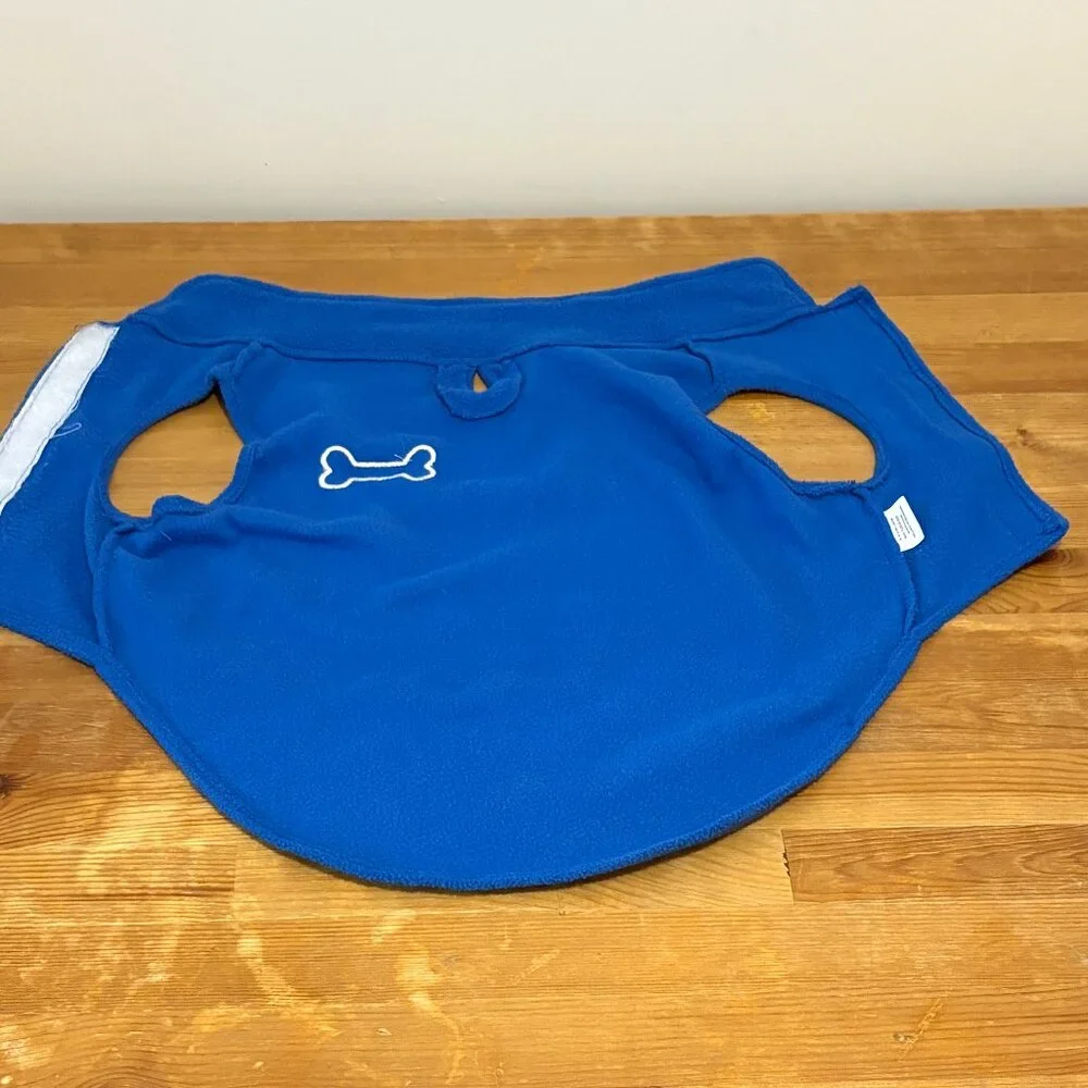 Frisco Ultra lightweight Basic Dog & Cat Velcro Blue Fleece Vest Coat Size L